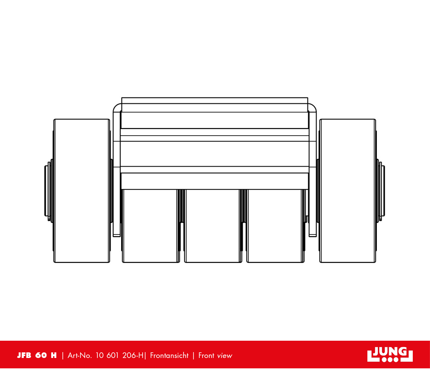 Move heavy loads easily with JUNG's JLB 40 H steerable trolley
